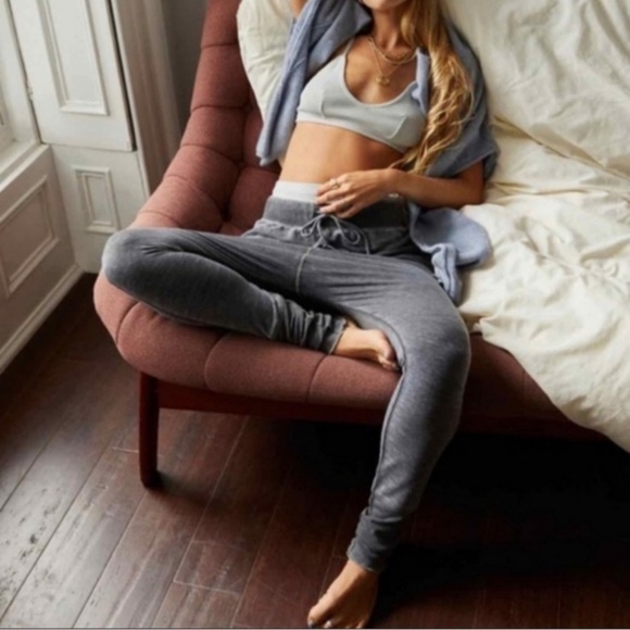 NWT! Free People Echo Harem Pant size M medium washed black Grey Lounge Dance - Picture 3 of 8